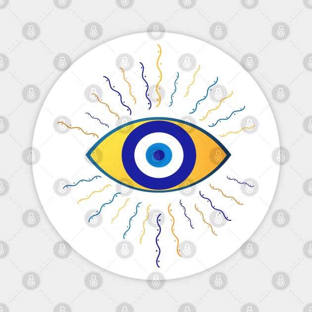 Evil Eye #8 Magnet by Mazzlo Shop